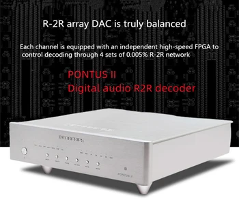 Denafrips פונטוס II, אודיו דיגיטלי R2R מפענח, R-2R מערך DAC נכון שיווי משקל, סיבים אופטיים, USB.I2S, AES, קואקסיאליים, RCA+XLR,DSD