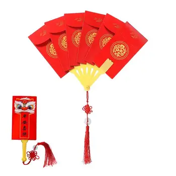אדום מנות אוהד אדום בצורת כיסים 2024 הדרקון סינית שנה הונג באו כסף מזל מתנה יצירתית במעטפה האדומה לווידוי