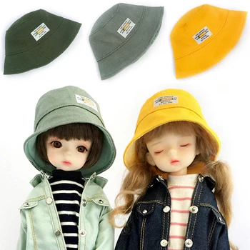 אופנה חדשה דלי הכובע, לסרוג כובע ורוד, חום, שחור, אפור 1/6 Bjd בובה כובע מיני צעצועים בובות אביזרים 1/6 Bjd בובה