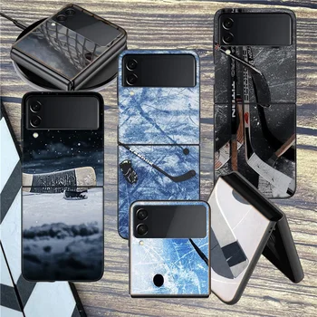 הוקי קרח החלקה על הטלפון Samsung Z Flip 3 4 5 5G לכסות Shockproof קשה Galaxy Z Flip 5 4 3 5 גרם התיק תא יוקרה מחשב פגז Funda C