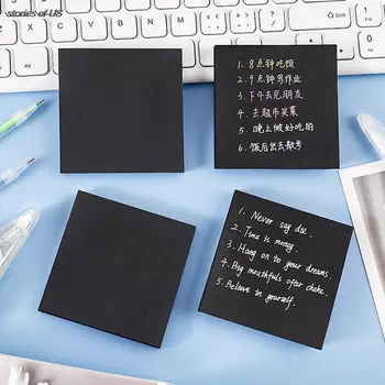 חם 50 גיליונות 76*76cm צבע שחור דביק הערות דבק עצמי Memo Pad דביק נייר סימניה נקודת כרטיס מתנה יצירתית כתיבה