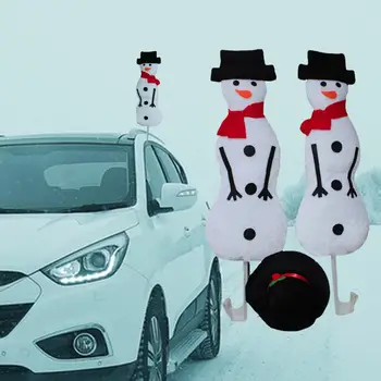 ידידותי לסביבה שלג בצורת משקל המכונית מראה כיסוי המכונית האוזן קישוט רכב שלג קסמי המכונית האוזן קישוט 1 סט