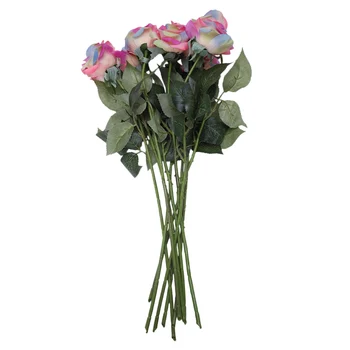10 יח ' לטקס מגע אמיתי עיצוב פרחי משי פרחוני זר חתונה בבית מסיבה עיצוב פרחים（קשת）
