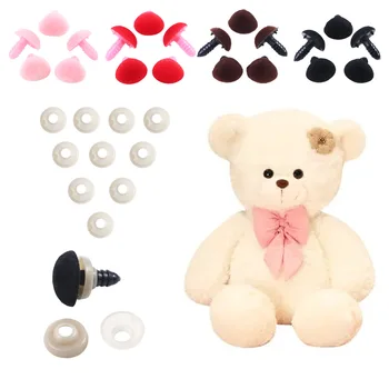 10 יח ' פלסטיק משולש נוהרים האף מלאכה כפתור דוב צעצועים קטיפה חיה DIY להכנת בובות בטיחות אביזרים