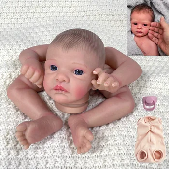 16Inch הנלי הפנים החדשות מחדש הבובה קיט צבע גמור חלקי בובות מציאותי היילוד DIY צעצוע מתנה עבור בנות