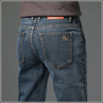 2023 אביב סתיו חורף בגדי נוער גברים של סלים ישר ג 'ינס פשוטים אופנה גברים מתאימים כותנה למתוח נוסטלגי הג' ינס