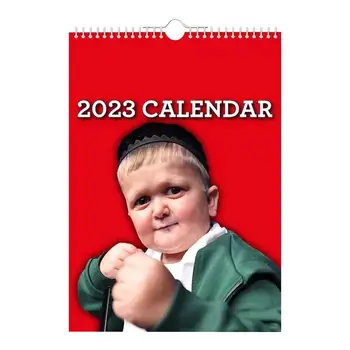 2023 אופי מצחיק לוח שנה עם 12 מבריק אולטרה עבה דפי לוח קיר עבור שמירה על מסלול מדויק של תאריכים חשובים