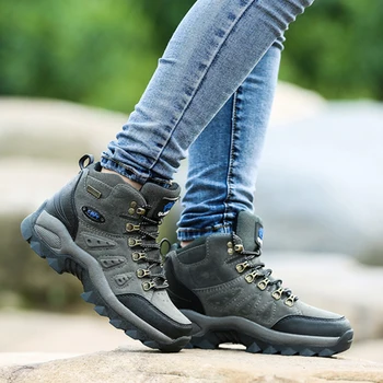 2023 החורף החדשה, גברים, נשים מגפי קרסול חיצוני הרים אתחול טקטי לנעליים נגד החלקה קלאסי נעלי הליכה וטיולים