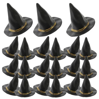 24pcs מיניאטורי הבית מכשפות כובעים מיני ליל כל הקדושים מכשפה כובעים הבית אביזרים