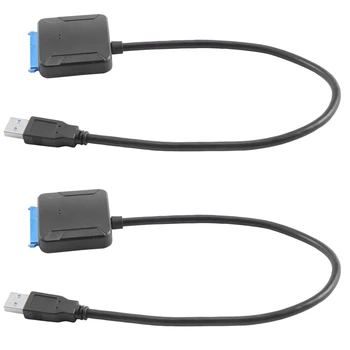 2X SATA-USB 3.0 2.5/3.5 HDD כונן קשיח ממיר כבל קו מתאם