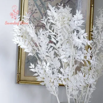 30/45 ג ' טבעי Ruscus עלים משומרים אקליפטוס סניף לחתונה מזכרת עיצוב ערבה פרחים מיובשים מסיבת לקישוט לשולחן