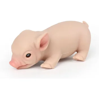 5 אינץ ' Miniture מחדש מציאותי חזיר גמיש חיות מלאה סיליקון הגוף בובות תינוק חמוד מחדש פיגי רך שמנמן חזיר מחמד.