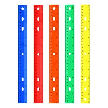 5PCS 5 סוגים של צבע כלי מדידה ישר פלסטיק שליט לילדים בבית ספר, ציוד משרדי