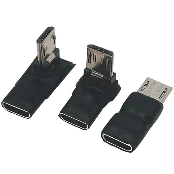 90 תואר USB שמאל, ימין, למעלה בזווית מיקרו 5pin הנקבה זכר מיקרו USB נתונים מתאם מיני USB תקע מיקרו USB