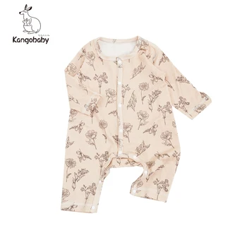 Kangobaby התינוק Homewear אופנה בגדי תינוקות שרוול ארוך היילוד במבוק כותנה בייבי Romper