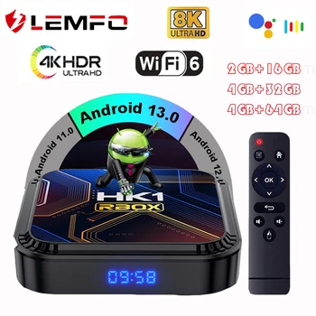Lemfo K8S חכם אנדרואיד תיבת הטלוויזיה 2023 אנדרואיד 13 RK3528 4GB&64GB כפול Wifi6 4K 3D נגן מדיה טלוויזיה תיבת Lan 8K RGB וידאו Set Top Box