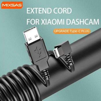 MIXSAS 3.5 מ ' רכב DVR מצלמה להאריך כבל 116 סוג רכב-c תחבר את כבל החשמל מטען מתאם עבור אנדרואיד הנייד Xiaomi Mi 70Mai DashCam