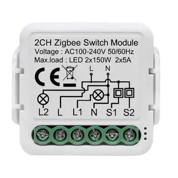Tuya חכם ZigBee 3.0 מודול מתג לא נייטרלי חוט נדרש בית חכם אור מפסק עובד עם אלקסה הביתה