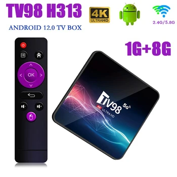 TV98 הטלוויזיה Box 1G+8G 2.4 G &5G Wifi Allwinner H313 4Kx2k אנדרואיד 12 הממיר TV98 Media Player