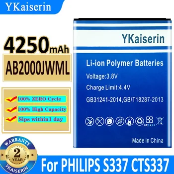 YKaiserin AB2000JWML AB2000JWMT Bateria עבור פיליפס Xenium S337 CTS337 טלפון נייד סוללה