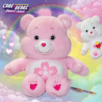 אהבה חדשה דובי צעצוע קטיפה קשת לשאת לקשור צבוע פריחת הדובדבן דוב קטן Carebears חמוד כרית הילדים של פסטיבל מתנה