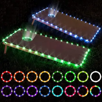 אור Led 16 צבעים עמידים משתנה מצב תאורה Rgb שינוי צבע עמיד למים עבור בחור לוח קורנהול אורות Led 16 מטרים.