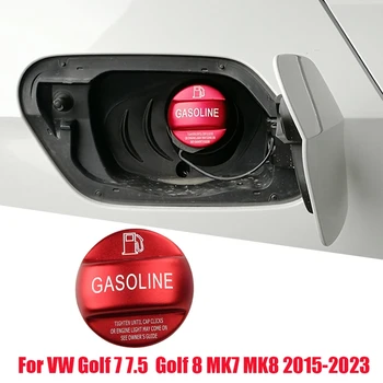 אלומיניום דלק מיכל דלק כובעי לקצץ עבור פולקסווגן גולף 7 7.5 גולף 8 MK7 MK8 2015-2023 בנזין קישוט מכסה מילוי שמן