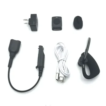 אלחוטית מכשיר קשר Bluetooth PTT דיבורית האוזנייה על Baofeng UV-5R UV-82 א-58 UV-XR-UV 5S GT-3WP UV-9R בתוספת מתאם מיקרופון