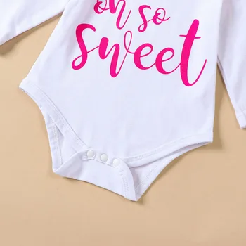 בייבי בנות 3Pcs ליפול תלבושות שרוול ארוך רומפר סופגניות מכנסיים בגימור להגדיר התינוק בגדים.
