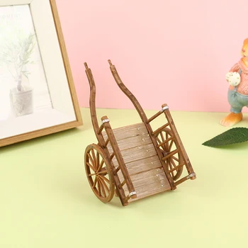 בית בובות מיניאטורי סימולציה התאספו עגלה דגם DIY אביזרים ריהוט גן צעצועים עיצוב DIY אביזרים