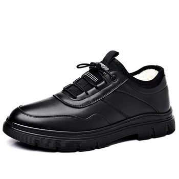 גברים חיצונית נעליים מזדמנים באיכות גבוהה נעלי אוקספורד עבה סוליות נעלי ספורט של גברים עור אמיתי נעלי יומי כותנה נעליים