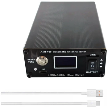 המשטרה-100 אנטנת מקלט עבור רדיו 1.8-55Mhz אוטומטי אנטנת מקלט על ידי N7DDC 100W קוד פתוח גלים קצרים עם סוללה שחורה