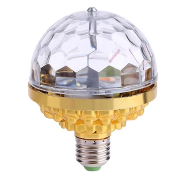 הצבעוני מסתובב כדור אור דיסקו מסתובב כדור הנורה עם שקע כדור RGB LED 6 חרוזים שלב אור על משפחה חדר המסיבה.