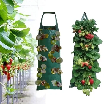 חדש על הקיר נטיעת שקית PE רב-הפה אנכי צמחים בגינה תלת מימדי שקיות תות שדה תפוחי אדמה ירקות הרב פרחים
