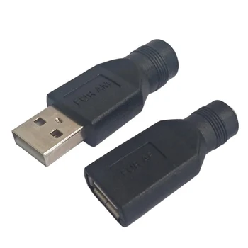 נקבה ג 'ק ל-USB 2.0 זכר את התקע ג' ק 5V DC כוח תקעים מחבר מתאם נייד 5.5*2.1 מ 