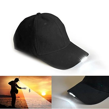 סופר מבריק 5 LED ספורט קאפ דיג ' וגינג קריאה LED מתכוונן כובעי בייסבול זוהר בחושך זוהר מגניב אופנה כובעים