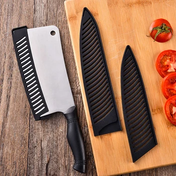פלסטיק סכין שף מכסה הסכין מגן קצה שחור שומרים נדן מקרה סשימי קליבר חיתוך ציוד מטבח