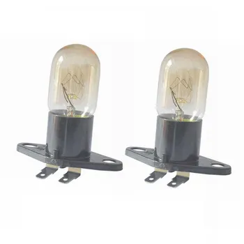 פרמיה תנורי מיקרוגל הנורה מנורת גלובוס 2PCS עמיד זכוכית & מתכת בנייה מתאים עבור רוב המותגים