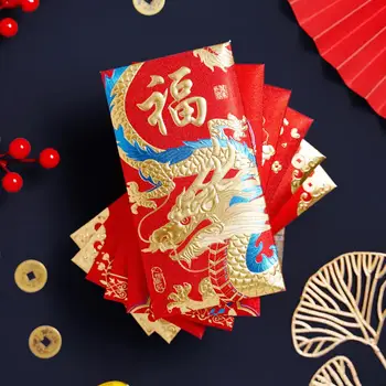 קרטון מעטפות מזומנים הדרקון סינית שנה מעטפות מצוירות עיצוב כסף מזל מנות לשנה החדשה חתונות בפסטיבל האביב