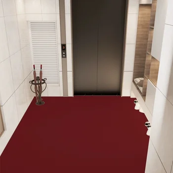 רצפת מחצלת דלת כניסה שטיח שחור עמיד בפני כתמים נגב-חופשית דלת כניסה שטיח pvc עור השטיח ניתן לחתוך