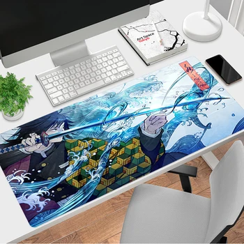 שד קוטלת Kimetsu לא Yaiba Mousepad Xxl משטח עכבר אנימה שטיח מחצלת שולחן גיימרים אביזרים גדולים Gaming Keyboard שטיחים עכברים